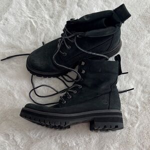 Women's Black Suede Timberland Boots Size 8